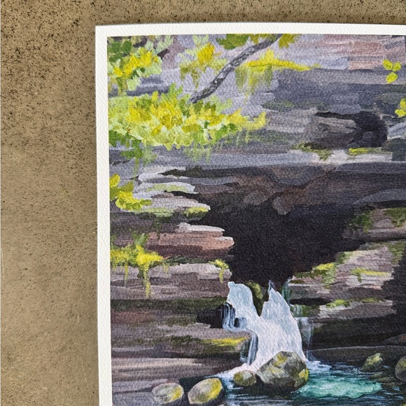 Blanchard Springs Art Print 8x10” Ozark Mountains Arkansas AR Stone County - Picture 2 of 3